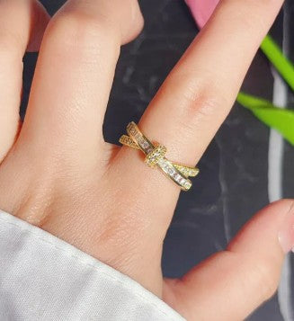 Cross Shaped Adjustable Finger Ring