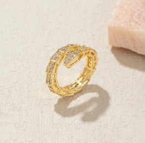 Snake Shaped Adjustable Finger Ring