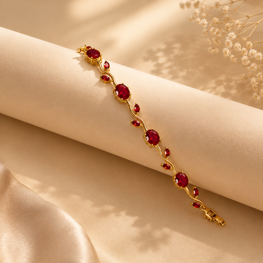 Red Blossom Tulip Bracelet