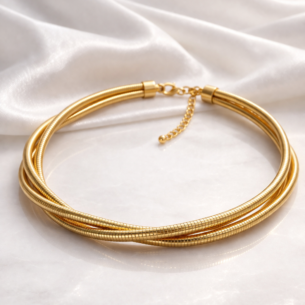 Golden Trio Twisted Choker