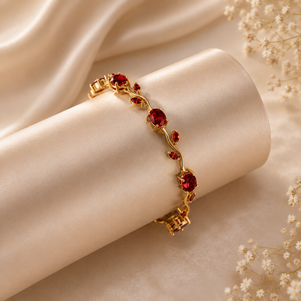 Red Blossom Tulip Bracelet