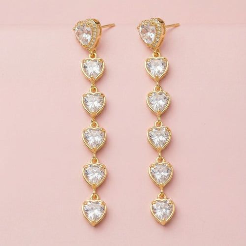 Cascading Hearts of Sparkle in Gold (only 1 Available)
