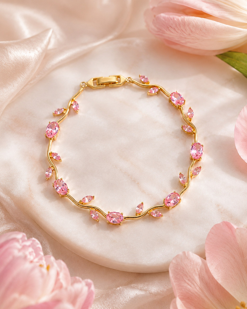 Pretty in pink Tuplip Bracelet
