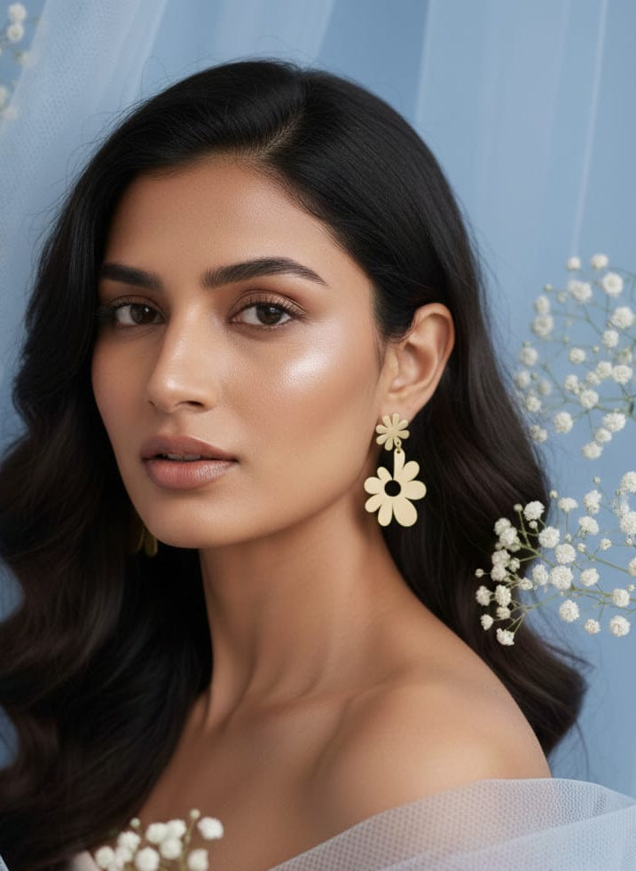 The Retro Bloom Drop Earrings