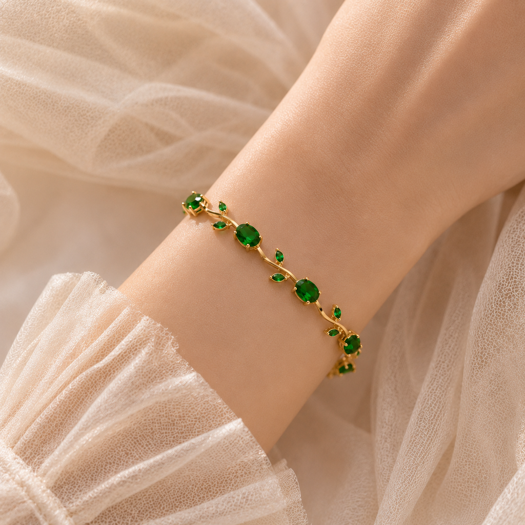 Emerald Tulip Bracelet