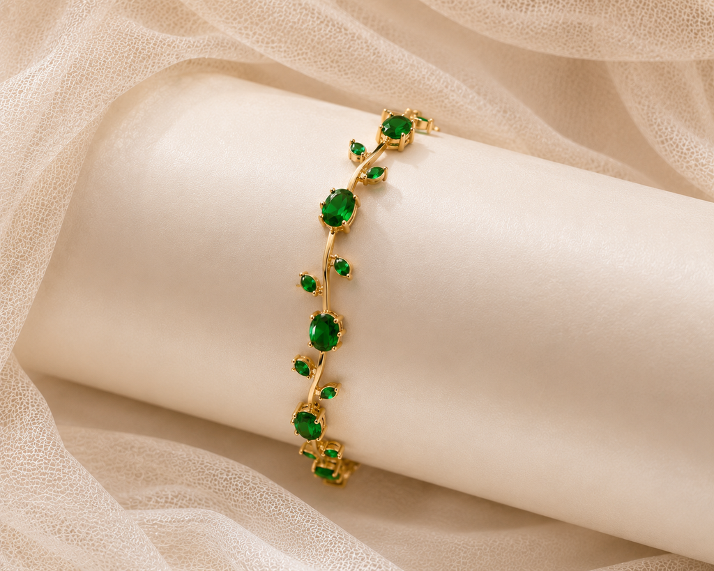 Emerald Tulip Bracelet