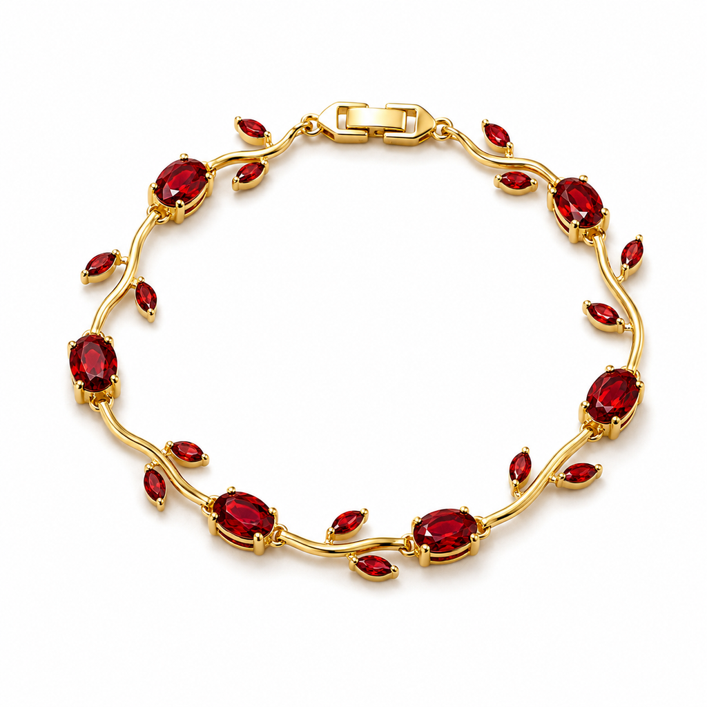 Red Blossom Tulip Bracelet