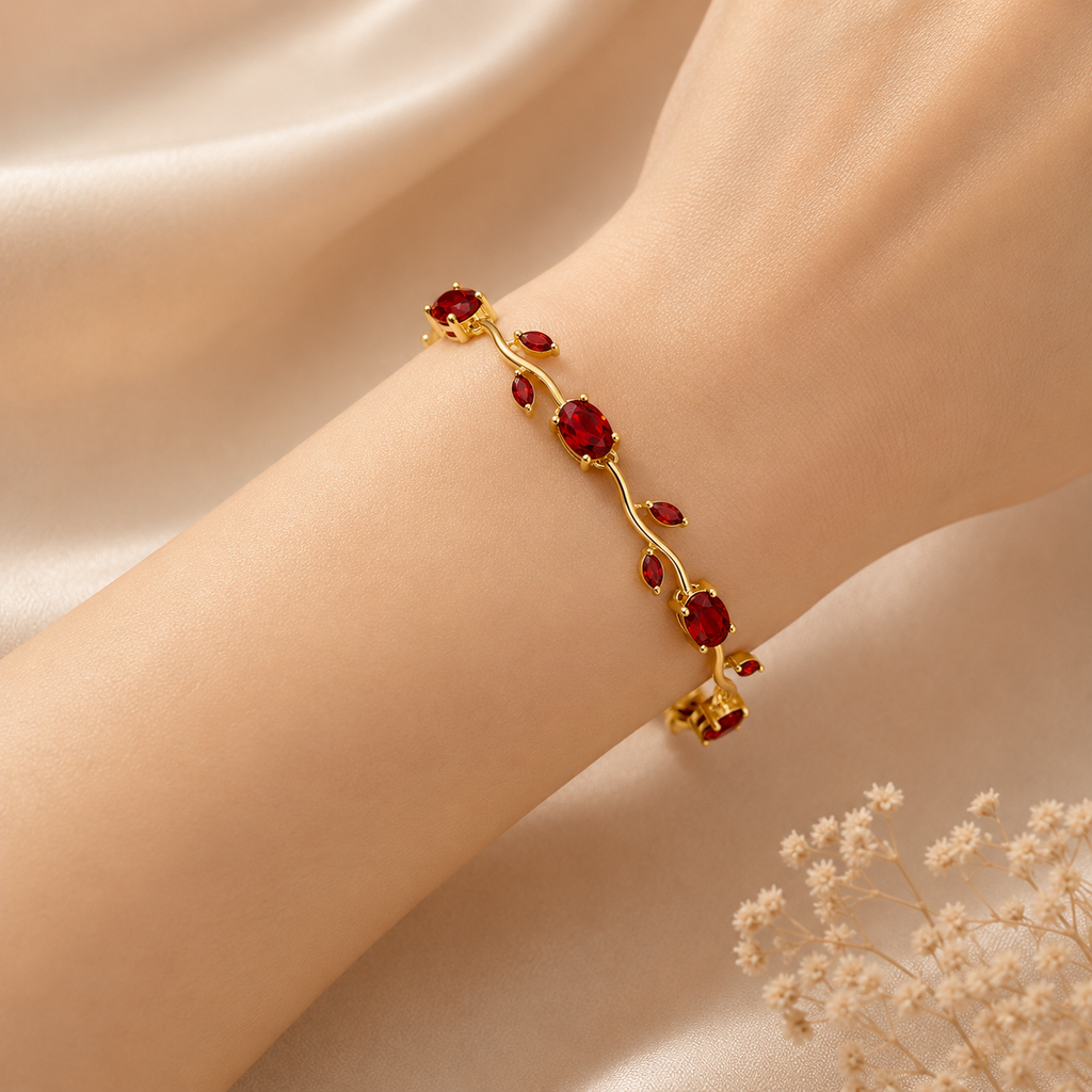 Red Blossom Tulip Bracelet