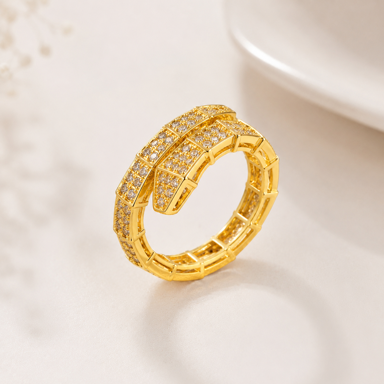 Snake Shaped Adjustable Finger Ring