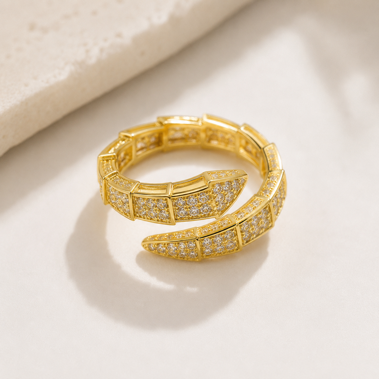 Snake Shaped Adjustable Finger Ring