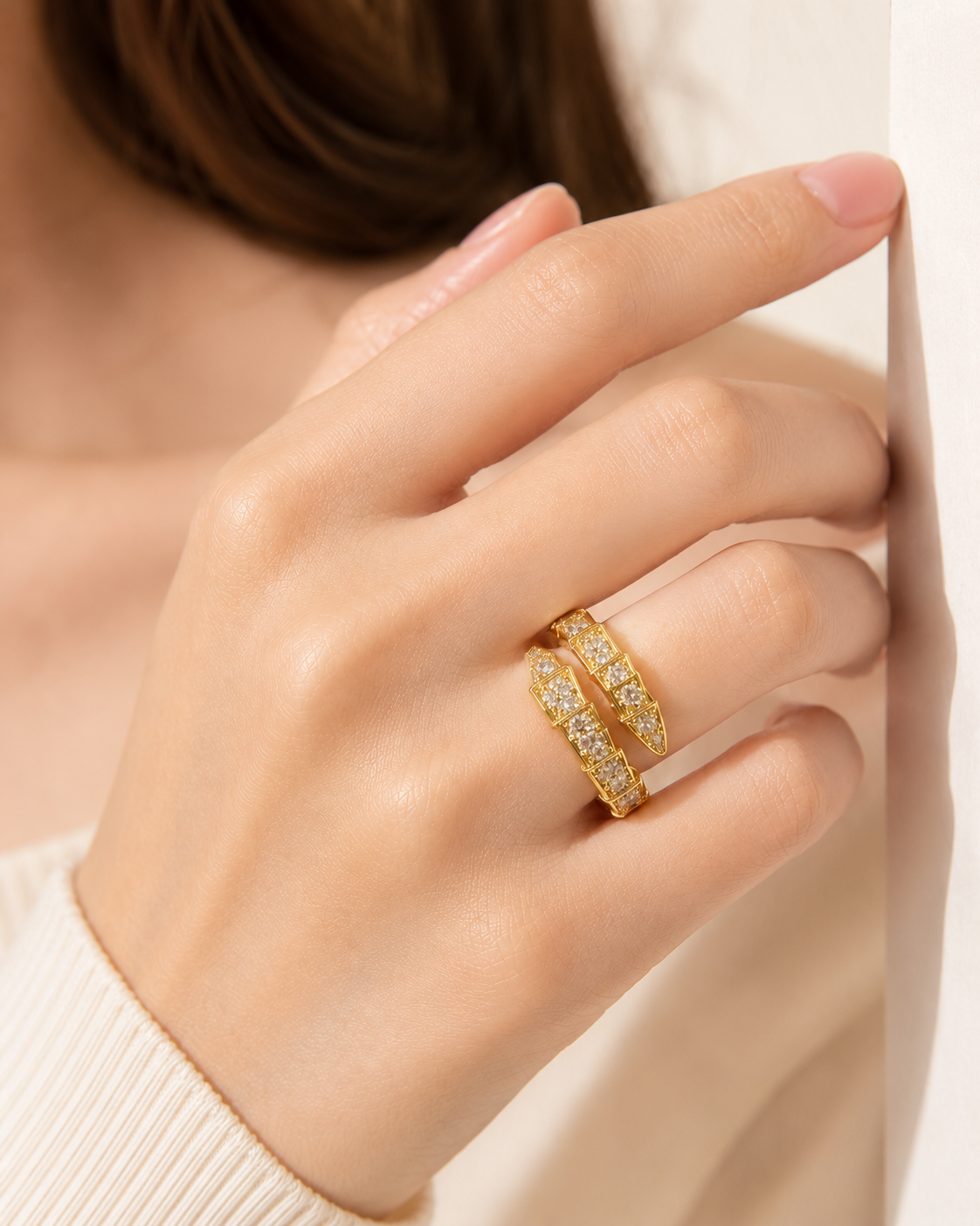 Snake Shaped Adjustable Finger Ring