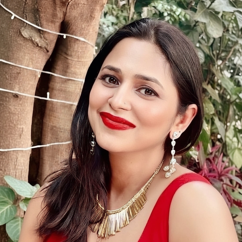 Bold Gold Fringe Statement Necklace