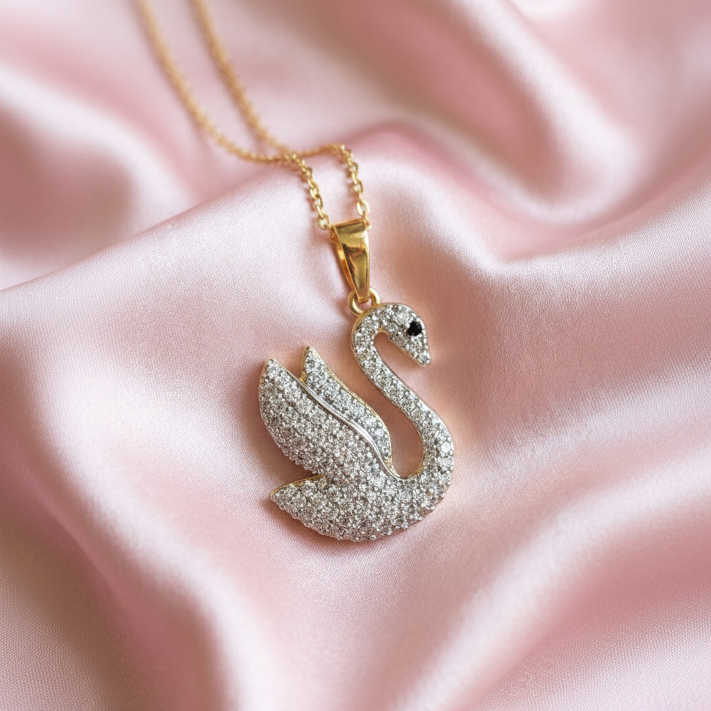 18K Gold Plated The Eternal Swan Necklace
