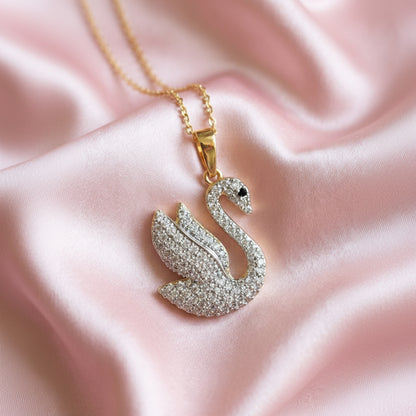 18K Gold Plated The Eternal Swan Necklace