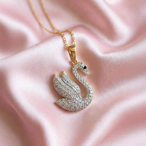 18K Gold Plated The Eternal Swan Necklace