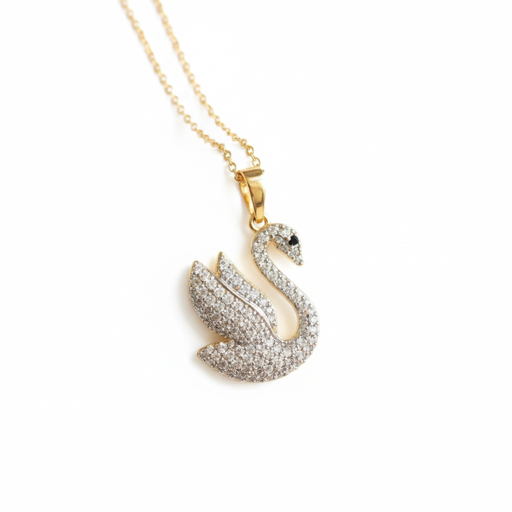 18K Gold Plated The Eternal Swan Necklace