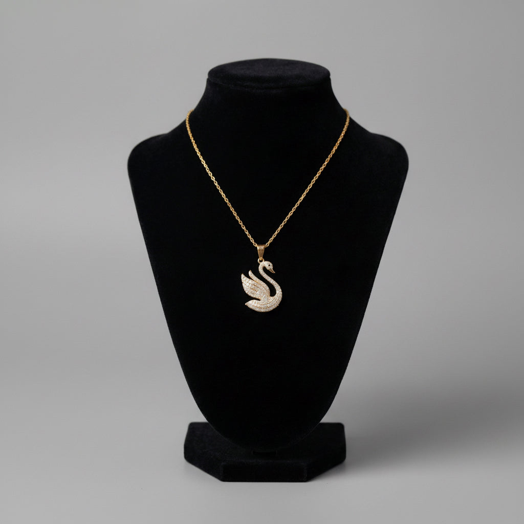 18K Gold Plated The Eternal Swan Necklace