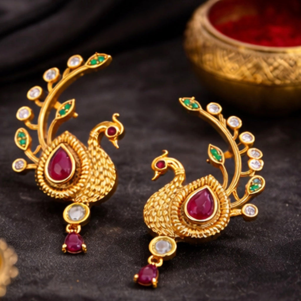 Mayura Ruby Ear Cuffs