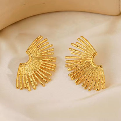 Stainless Steel Gold Plated Boho Earrings