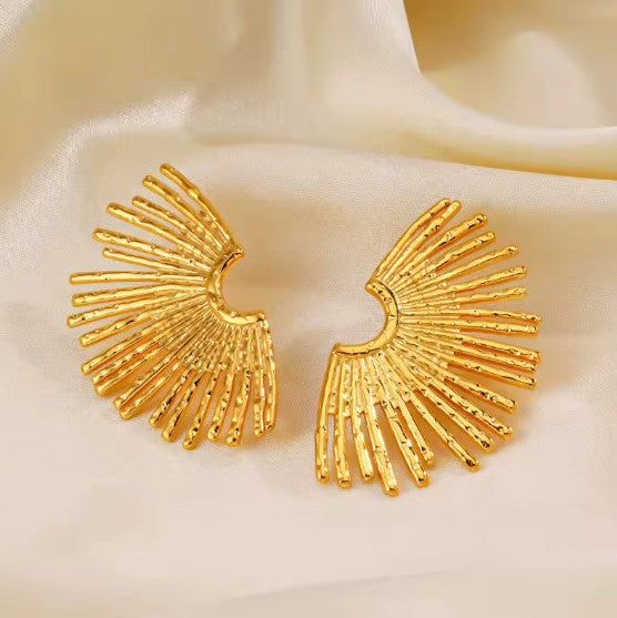 Stainless Steel Gold Plated Boho Earrings