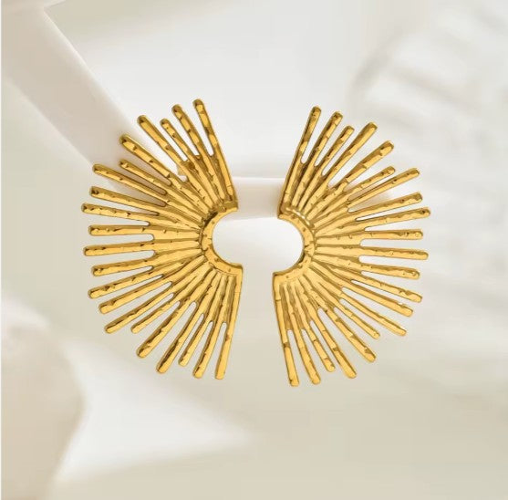 Stainless Steel Gold Plated Boho Earrings