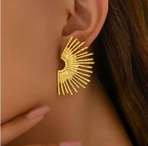 Stainless Steel Gold Plated Boho Earrings