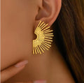 Stainless Steel Gold Plated Boho Earrings