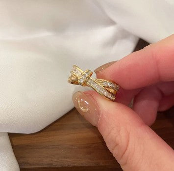 Cross Shaped Adjustable Finger Ring