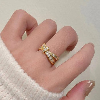 Cross Shaped Adjustable Finger Ring