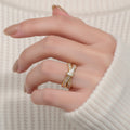 Cross Shaped Adjustable Finger Ring