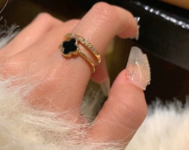 Black Clover Adjustable Finger Ring