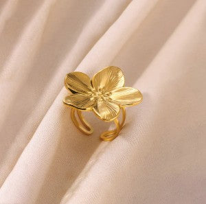Floral Adjustable Ring
