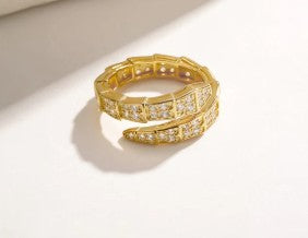 Snake Shaped Adjustable Finger Ring