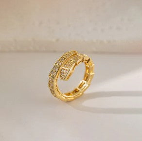 Snake Shaped Adjustable Finger Ring