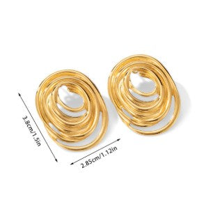 Chic Golden Spirals