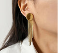 Glamorous Gold Tassel Earrings