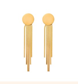 Glamorous Gold Tassel Earrings