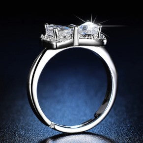 The Elegant Bowtie Adjustable Statement Ring