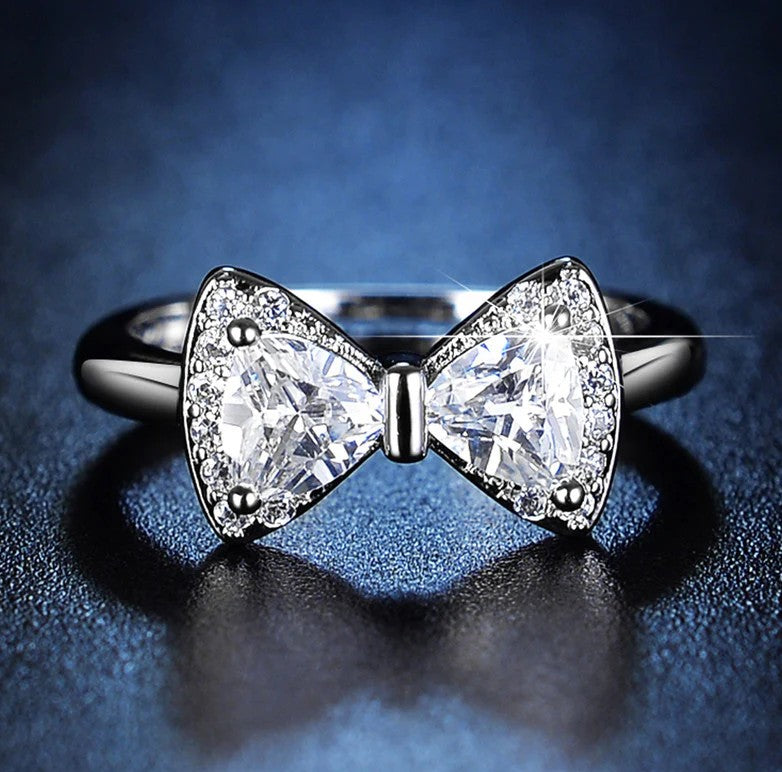 The Elegant Bowtie Adjustable Statement Ring