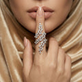 CZ Studded Premium Adjustable Finger ring