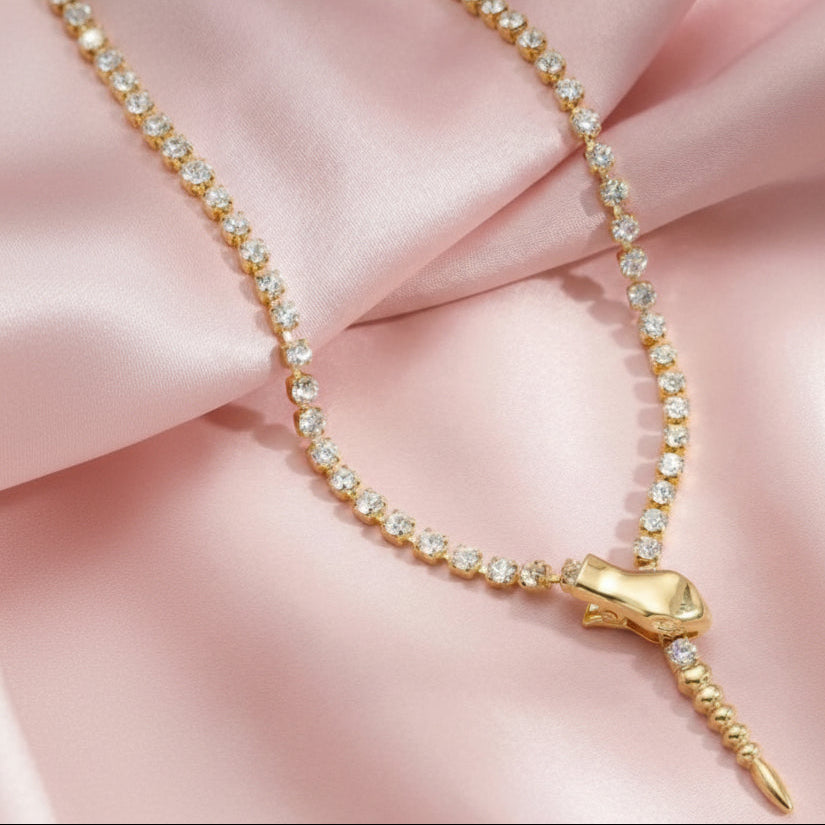 The Serpentine Sparkle Neckpiece (Adjustable length)