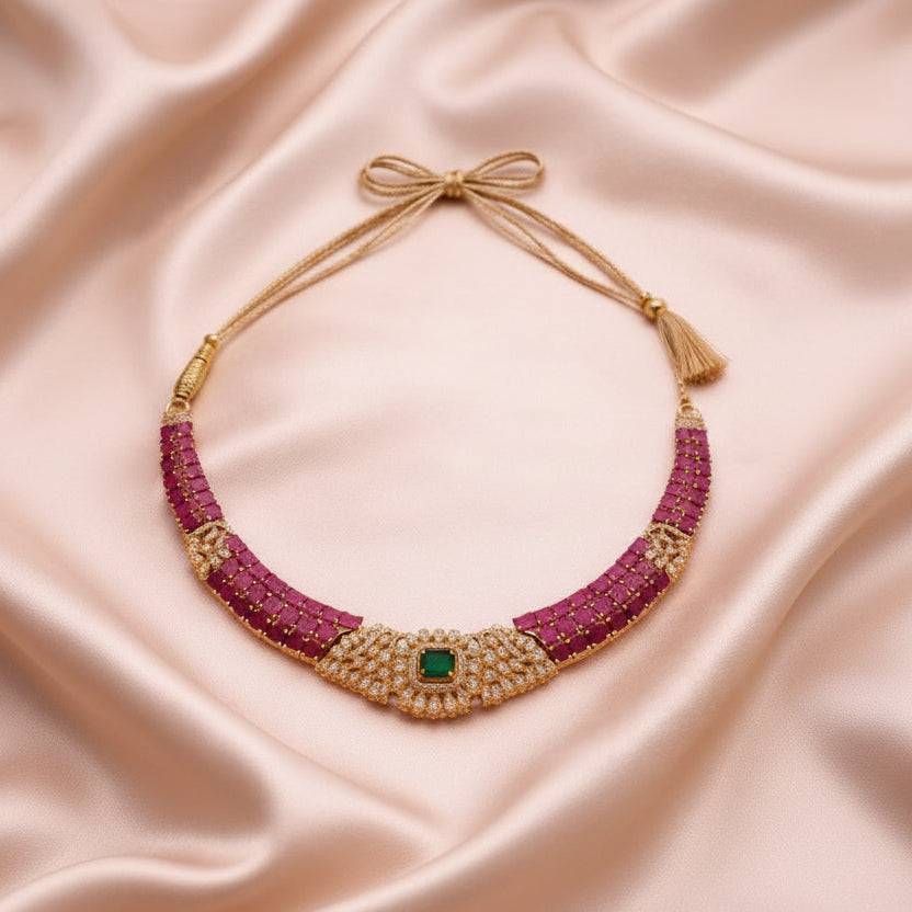 Ruby Royale AD Necklace Set