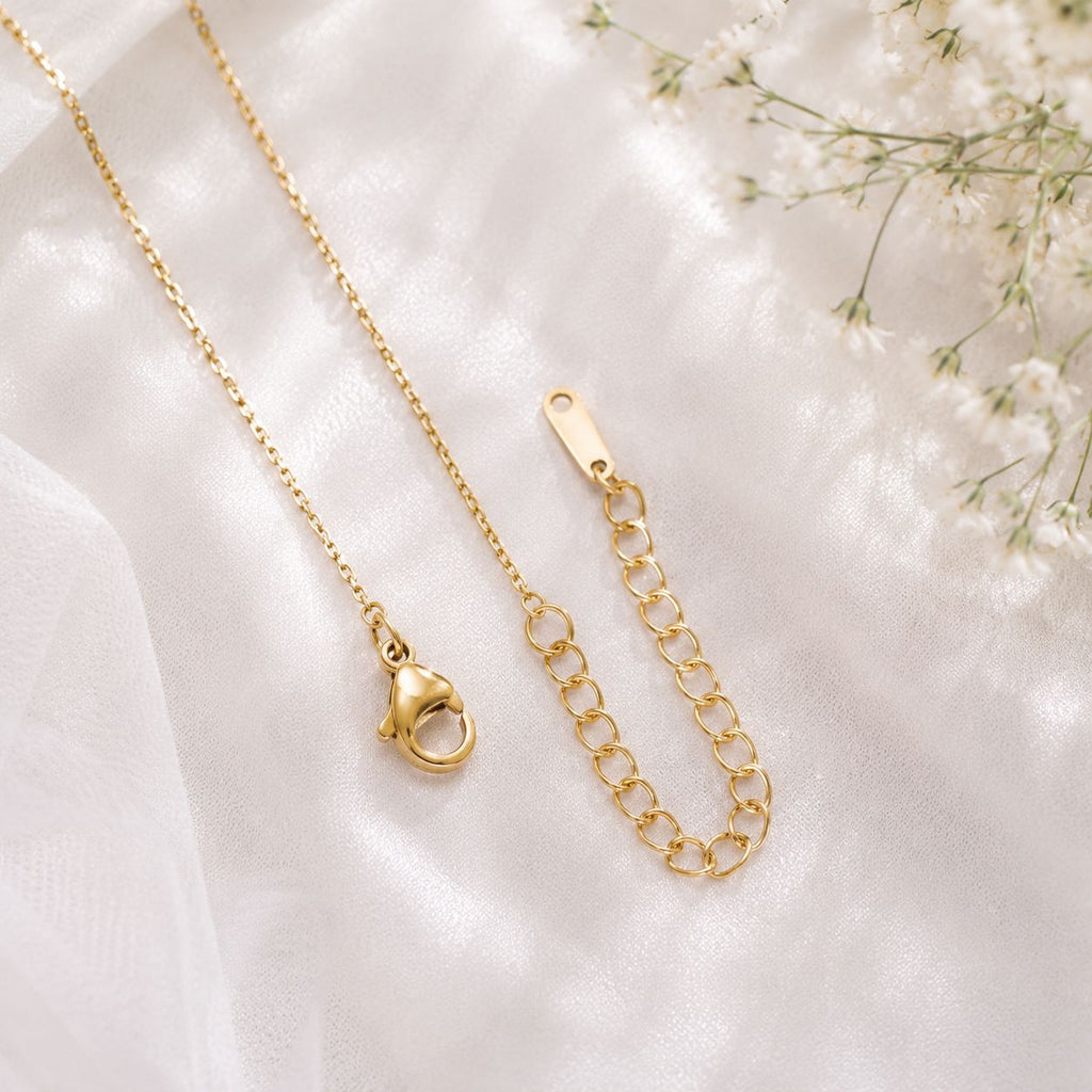Multi-Shape Geometric Gemstone Vertical Lariat Pendant Necklace | Gold Plated| Anti Tarnish