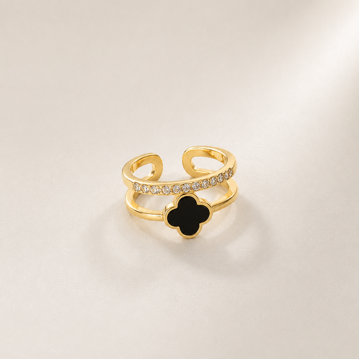 Black Clover Adjustable Finger Ring